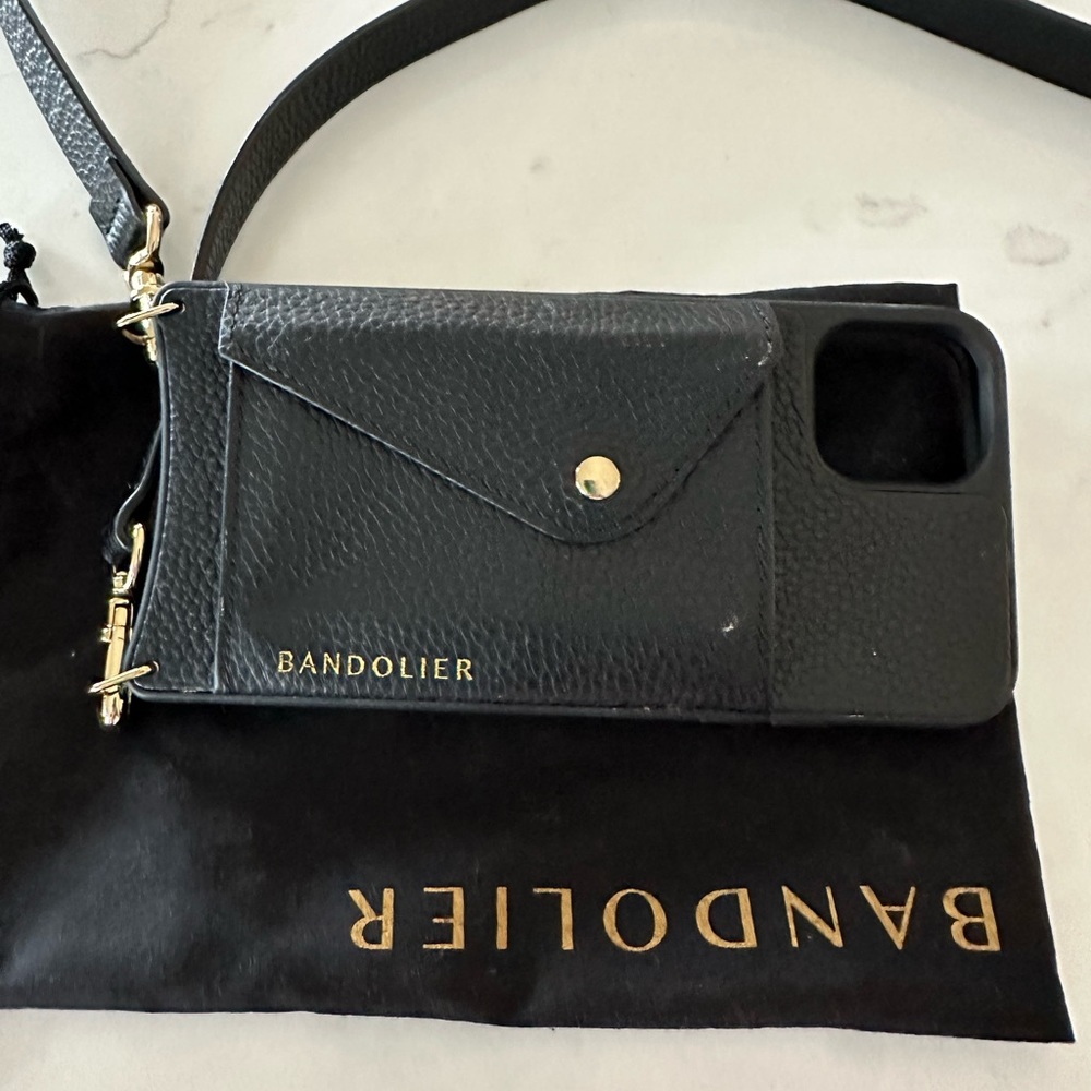 BANDOLIER LEATHER CROSSBODY iPhone 11 Pro Max holder